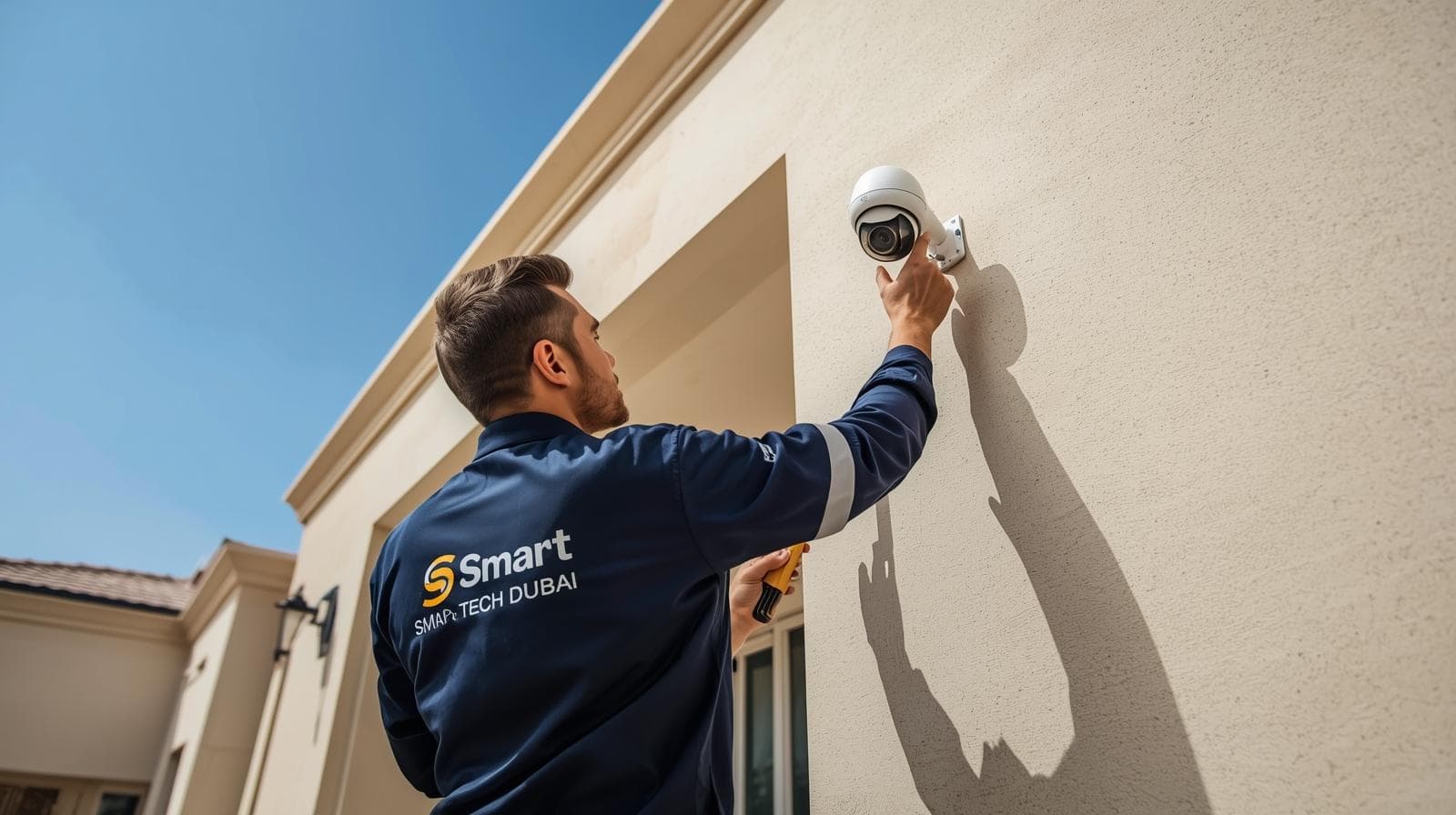 Security camera installation in a Dubai office