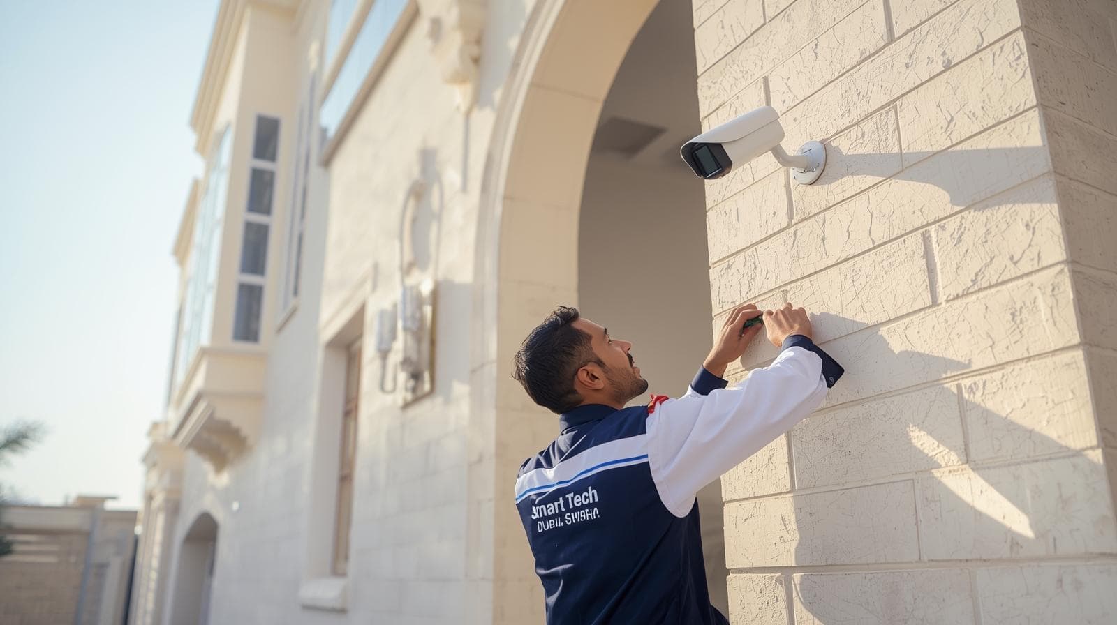 Dome CCTV camera installed in a Dubai retail shop