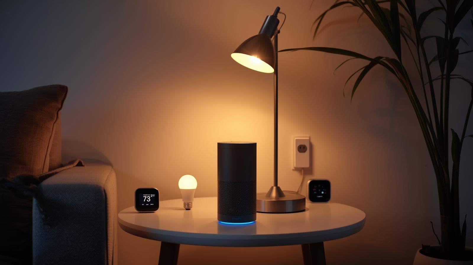 Smart lighting scene control keypad in a Dubai villa
