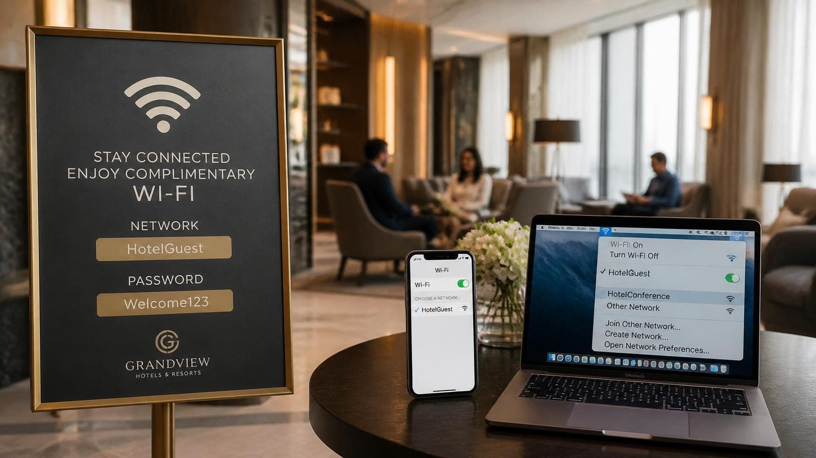 Guest WiFi captive portal setup for a Dubai cafe